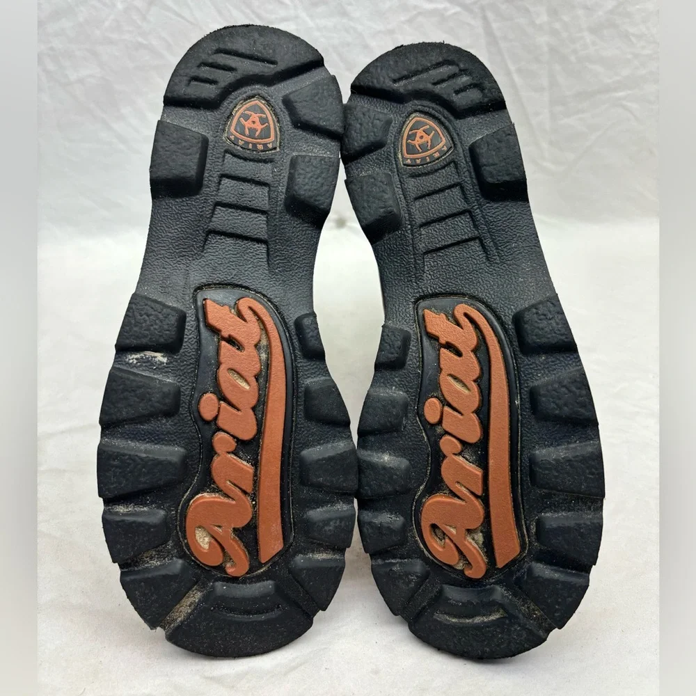 Ariat Women’s Brown Embroidered Western Work Boots size 6 - Picture 10 of 13